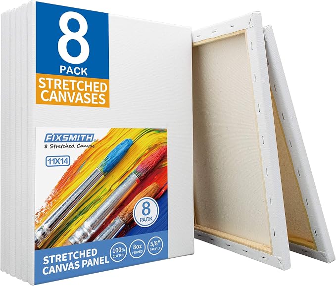 FIXSMITH Stretched White Blank Canvas by FIXSMITH