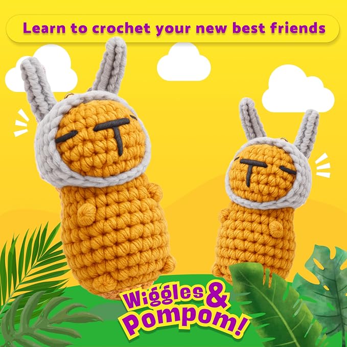 Capybara Crochet Kit for Beginners, 2 Easy Amigurumi Capybaras, Bunny Ears | - Image 2