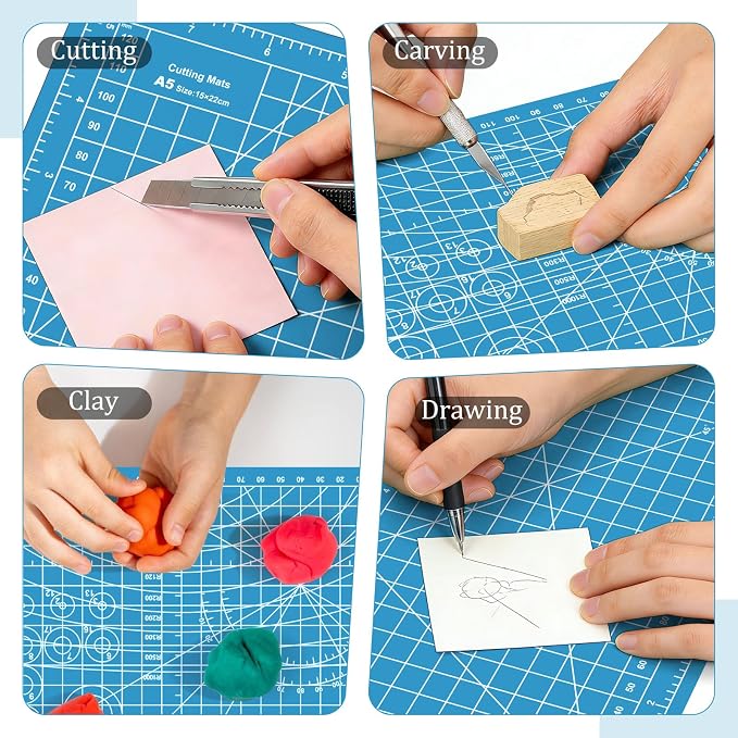 A5 Small Self Healing Cutting Mat, 8in x 6in Double Sided Thickened Sewing Mat - Image 6