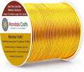 Mandala Crafts 18 Gauge Gold Tone Anodized Aluminum Craft Wire, 100 FT | Colored by MandalaCrafts