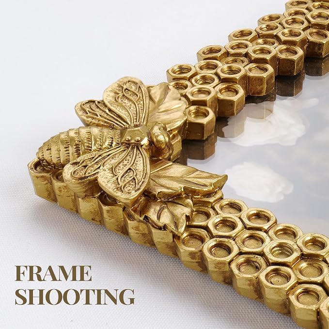 Cuspin 8x10 Frame Gold Bee Picture Frame, Vintage Decorative Resin Photo Frame - Image 2