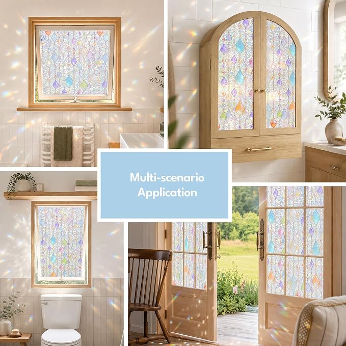 ADD.HERES Window Privacy Film, Stained Glass Decorative Static Cling, Removable - Image 7