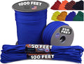 BORED? PARACORD! 550 lb Paracord - Ideal for Crafting, Camping, DIY Projects, Active & Military Outdoors - Strong Survival Rope - Tactical Parachute Cord Type III - Royal Blue 250 Feet