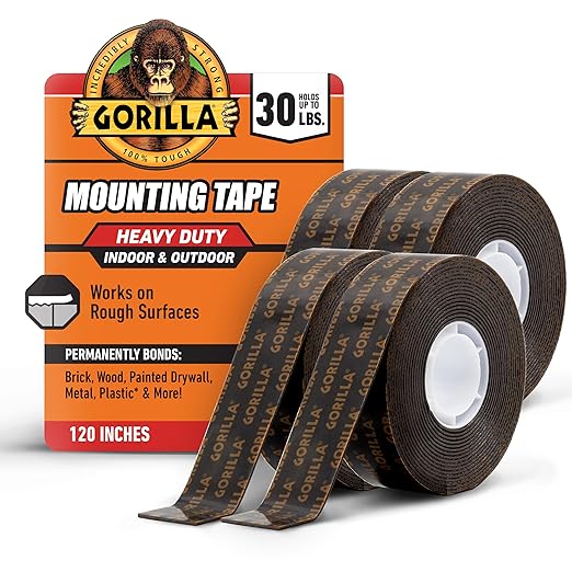 Gorilla Heavy Duty Double Sided Mounting Tape, Industrial Strength Adhesive by Gorilla