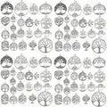 WOCRAFT 120pcs Antique Silver Tree Of Life Charma by WOCRAFT