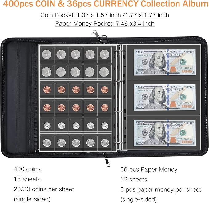 400-Pocket Fireproof Coin Book - Image 3