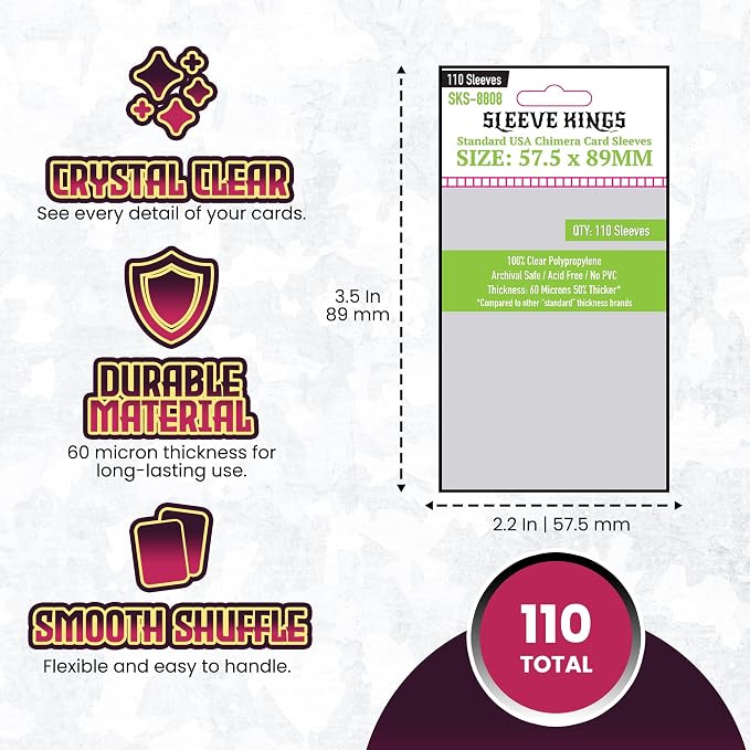 Sleeve Kings Standard Card Sleeves – 110 Count, Medium Size, Compatible - Image 4
