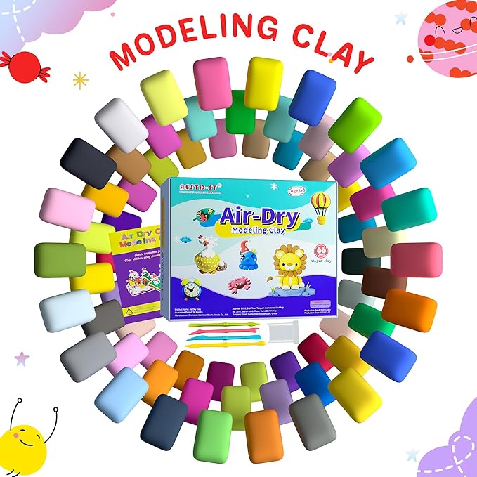 Aestd-ST Air Dry Clay 66 Colors, Modeling Clay - Image 2