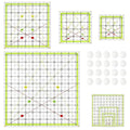 Aixoom Quilting Ruler Set, Square Quilting Templates 3.5/4.5/6.5/10.5" | by Aixoom