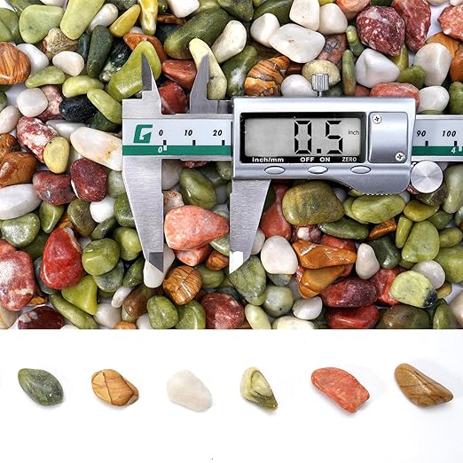 5 lb Pebbles for Indoor Plants, 1/2 Inch Decorative Rocks for Potted Plants - Image 2