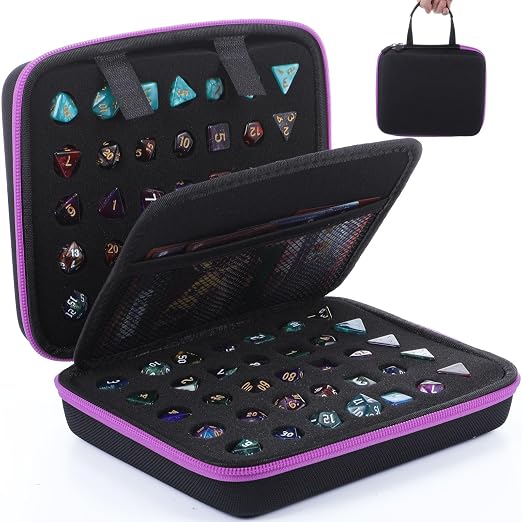 Aoriher 1 Pcs Dice Case with Removable Slotted Tray by Aoriher