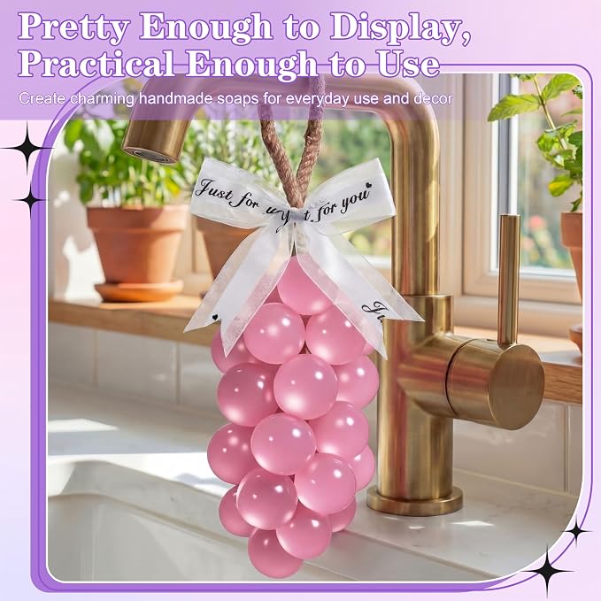 Honeydak Silicone Grape Soap DIY Making Kit 3D Reusable Soap Molds - Image 2