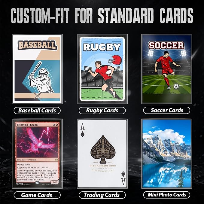 500Pcs Soft Clear Card Sleeves, Polypropylene Standard Trading Card Sleeve - Image 6