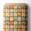 Sunny Garden Patchwork Cotton Fabric Panel 61 x 36.6 Inches, Floral Rustic by FabricsTown