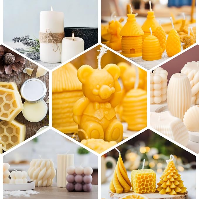 FROKO White Natural Beeswax Pellets 1LB, Organic Beeswax, Beeswax - Image 4
