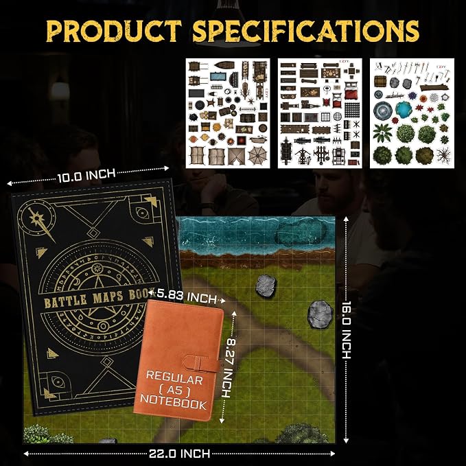 CZYY DND Battle Map Book, Reusable RPG Terrain Kit - Image 8