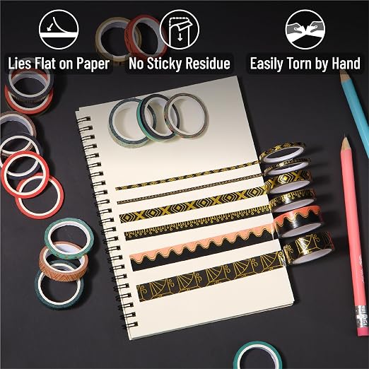 Mr. Pen- Washi Tape Set, 21 Rolls, 5.5 Yards/Roll | Washi Tape - Image 5