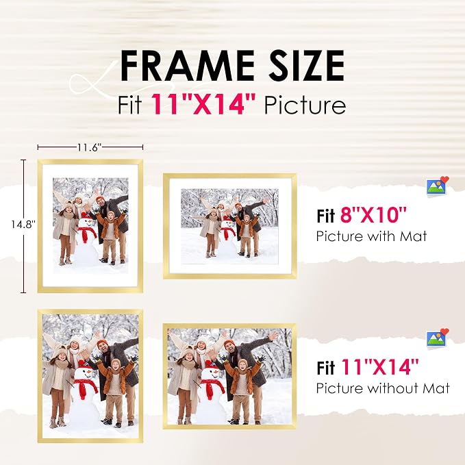 FIXSMITH 11x14 Picture Frame Bulk-6 Pack, Photo Frame - Image 2