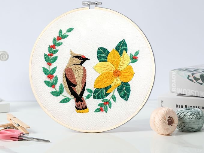 Bonroy 4 Sets Embroidery Set for Beginners, Art Craft, Easy Sewing, Includes - Image 7