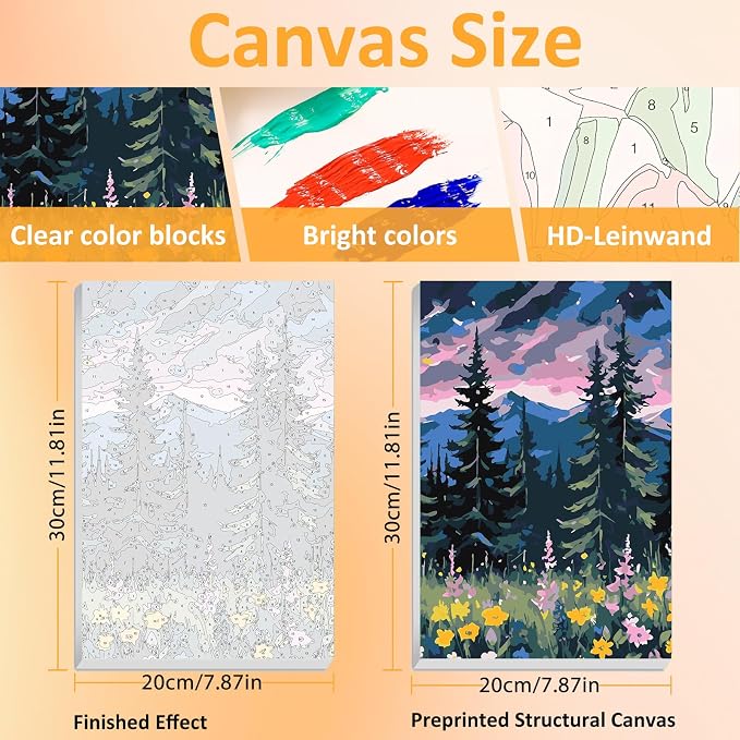 Mandun 3 Pack Paint by Numbers Kit - Image 2