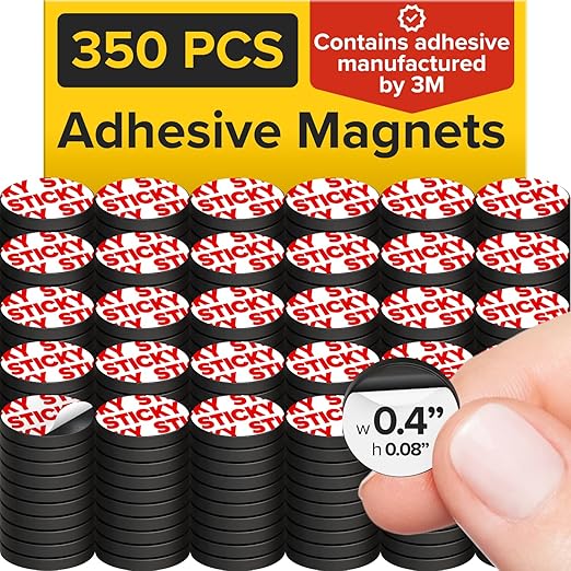Peel-&-Stick Flexible Adhesive Magnets – 350 pcs Magnetic Dots by X-betMAGNET