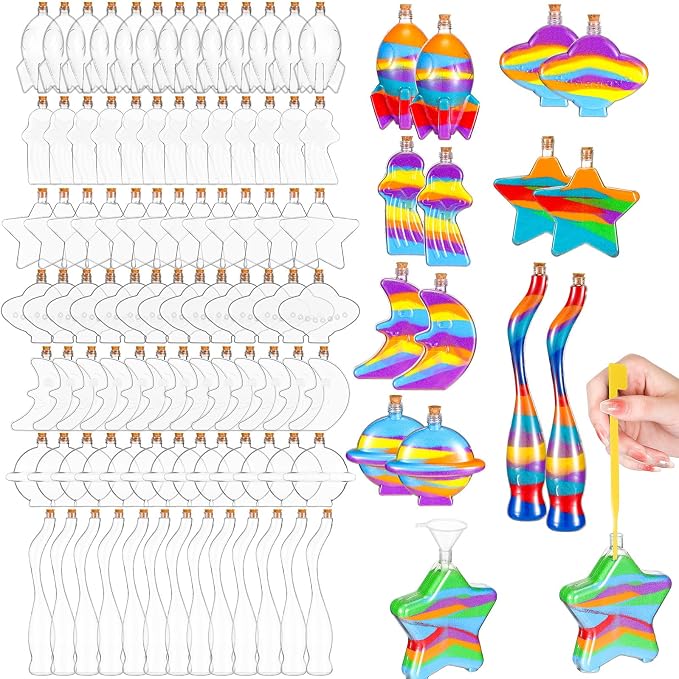 Tanlade 20 Pcs Plastic Sand Art Bottles by Tanlade