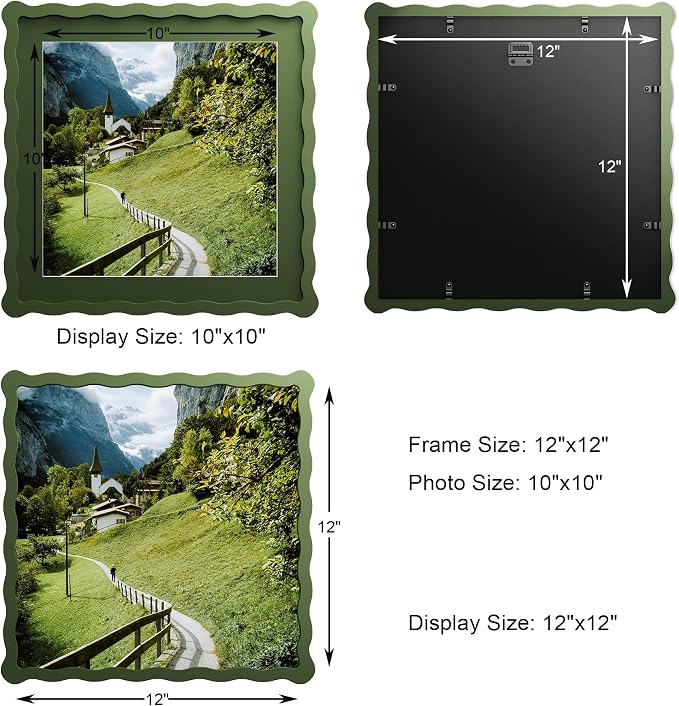 12x12 Wavy Picture Frame With Mat - Image 3