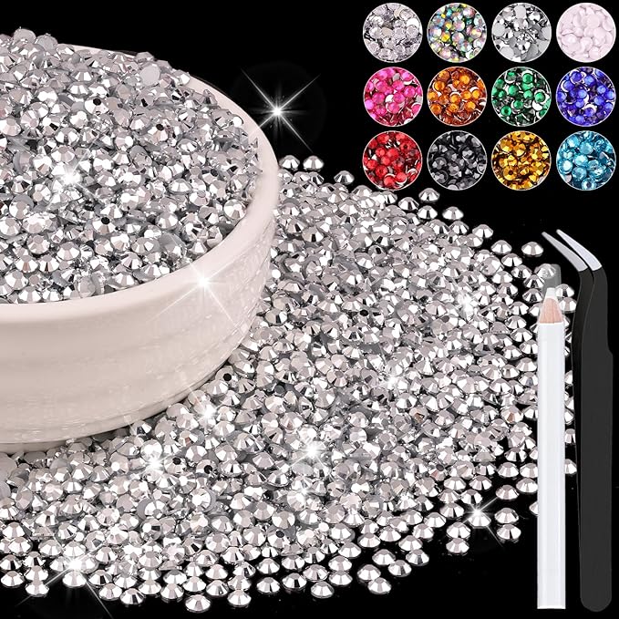 8000PCS 3mm Resin Rhinestones Bulk by BELLEBOOST