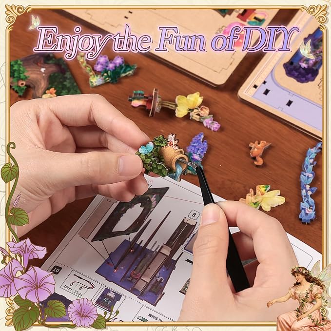 CUTEBEE DIY Miniature House Kit, 3D Wooden Puzzle - Image 7