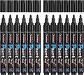 Overseas 12 Pack Black Acrylic Paint Pens Permanent Markers, Medium Tip | by Overseas