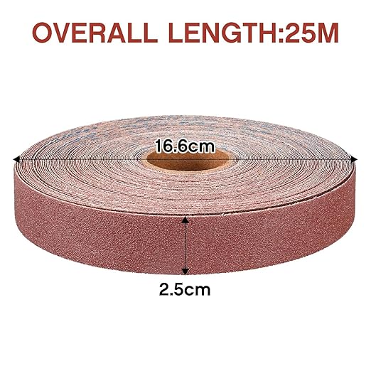 Emery Cloth Roll,120 Grit Continuous Sandpaper Roll 1" x 85 Feet Sandpaper Roll for Wood Furniture Finishing Metal Sanding Automotive Polishing