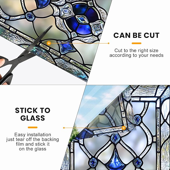 Stained Glass Window Privacy Film Static Cling - Image 6