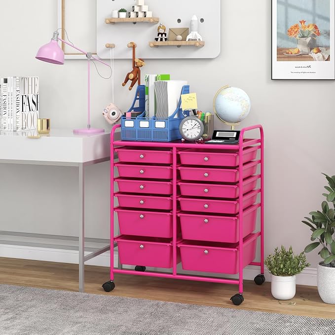 BECOMFORT 12-Drawer Rolling Cart - Image 9