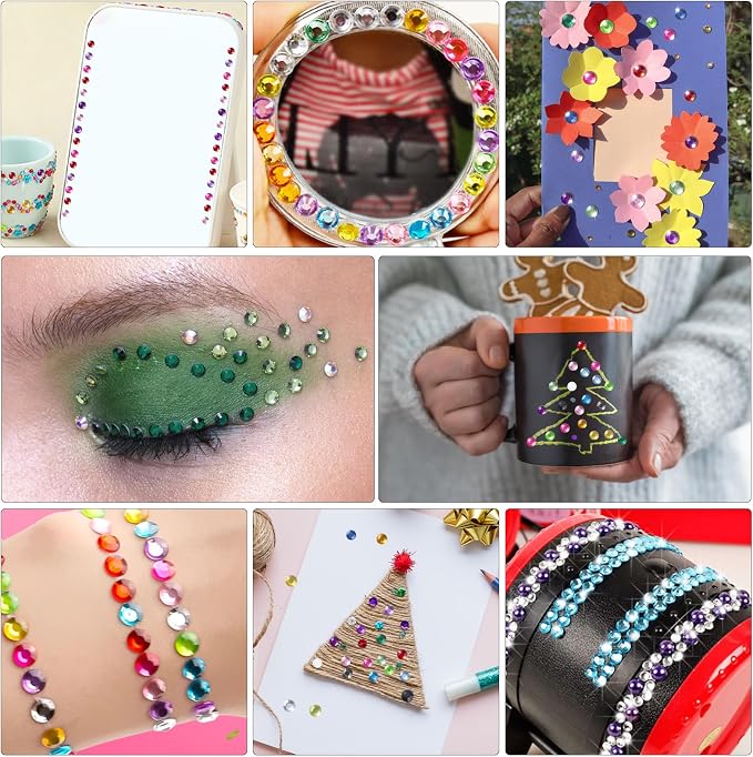 3120pcs 6mm Gradient Self-Adhesive Gem Stickers Bling Stickers - Image 9