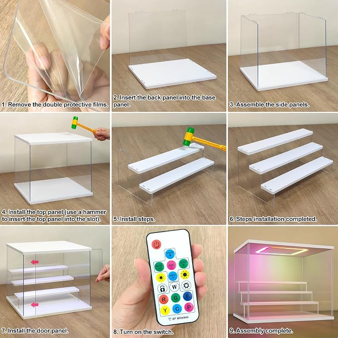 NONEMEY LED Acrylic Display Case, 5 Tier Display Case - Image 3
