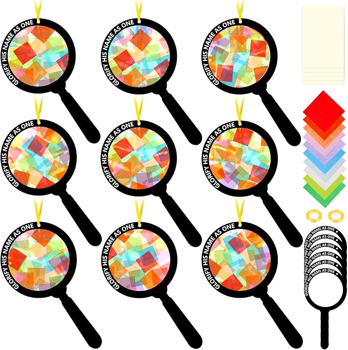 Renbuzhu 48PCS Sunday School VBS Crafts Bulk: Paper Magnifying Glass Nativity by Renbuzhu