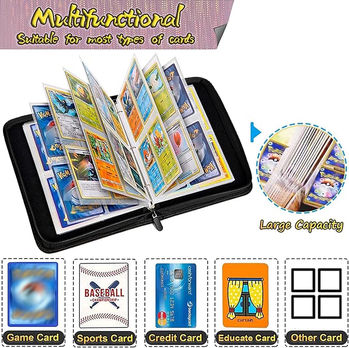 Trading Card Binder 4-Pocket Zippered - Image 5