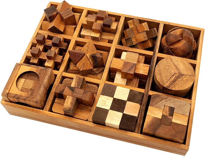BSIRI 12 in 1 3D Wood Puzzle Box Set - Image 8