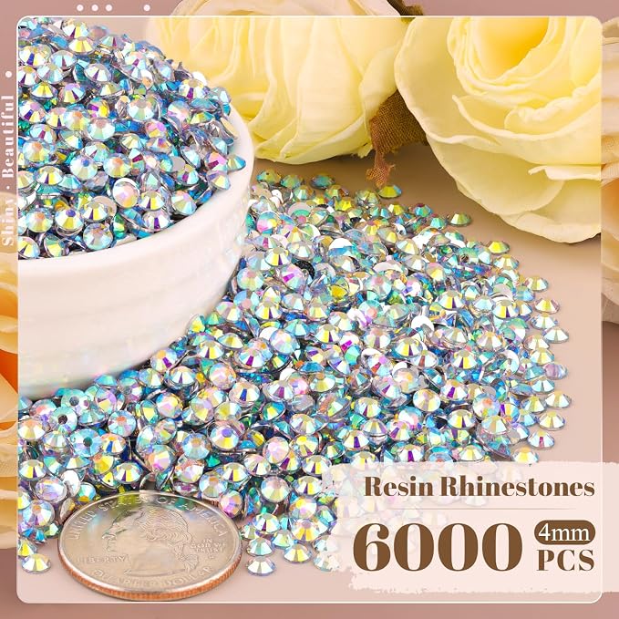 6000PCS 4mm Resin Rhinestones Bulk - Image 2