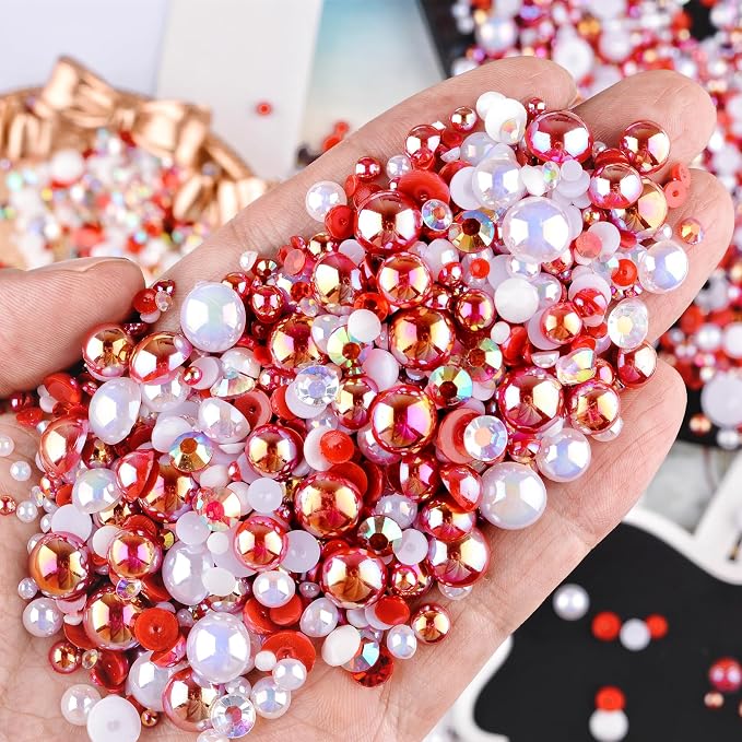 3900+ Pcs Rhinestones and Pearls Kit, 2-10mm Flatback Gems - Image 3