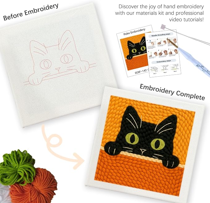 SDOYUNO Punch Needle Kit with Frame - Image 3