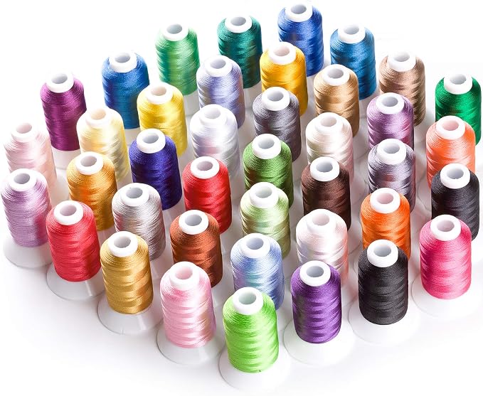 Simthread 40 Colors 40 Weight Polyester Embroidery Machine Thread Kit 550Y by Simthread
