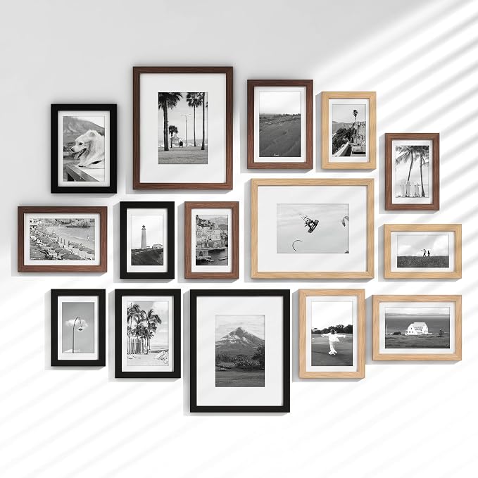 Venusmiles 15 Pack Picture Frames Collage Wall Decor, Gallery Frame Set by Venusmiles