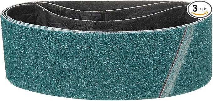 4 x 24 Inch Sanding Belt, 3 Pcs 36 Grit Zirconia Knife Sharpener Belt Work Sharpening for Belt Sander Knife Carving Tool Metal Working