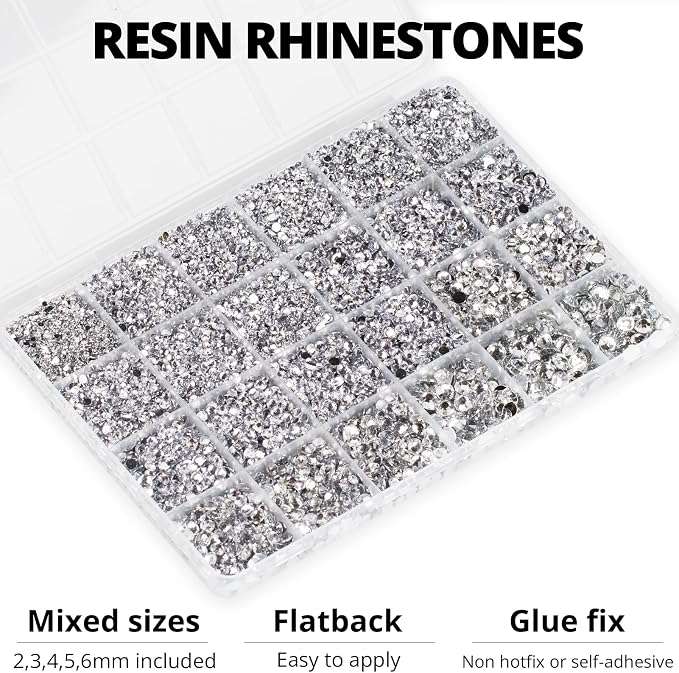 20100PCS Silver Clear Rhinestones - Image 3