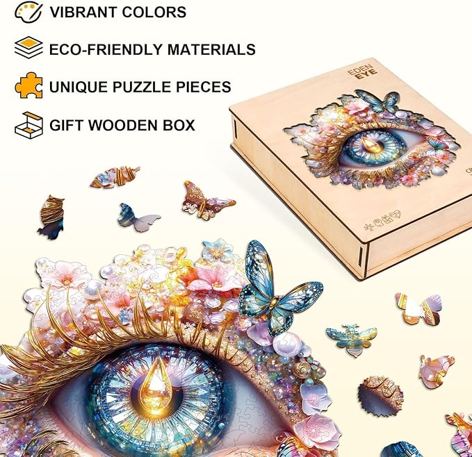 Eden Eye Puzzles Adults Gifts Wooden 240 Pieces 13.4 * 12.4in - Image 2