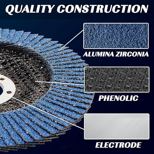14 Pack of Flap Discs 4 1/2 for Angle Grinder Grit 120 Type 29 Zirconia Grinding Wheel for Wood Metal Sanding