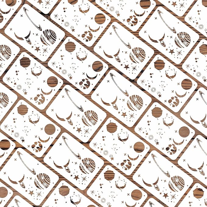 INFUNLY 2pcs Space Planets Wall Stencils - Image 4
