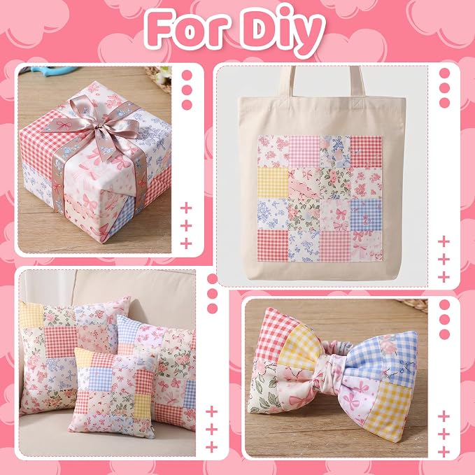 84 Pcs Multicolor Charm Packs for Quiltings, Beautiful Colorful Bow and Flower - Image 5