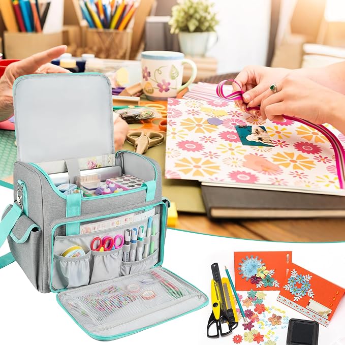 Craft Bag for Scrapbook Supplies, Large Scrapbook Tote - Image 6